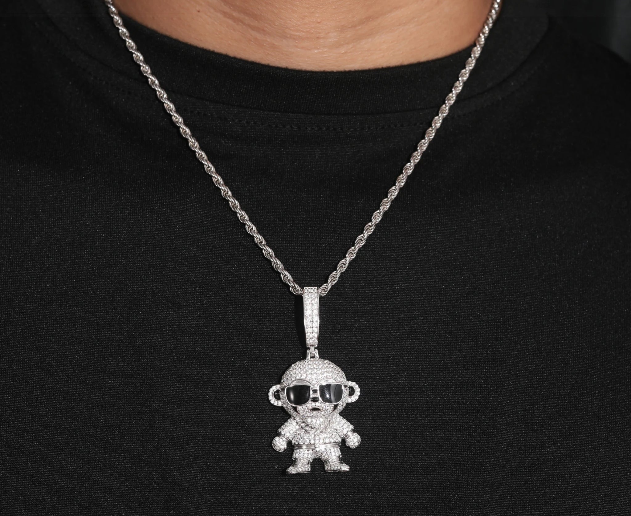 “MONKEY” MOISSANITE PENDANT