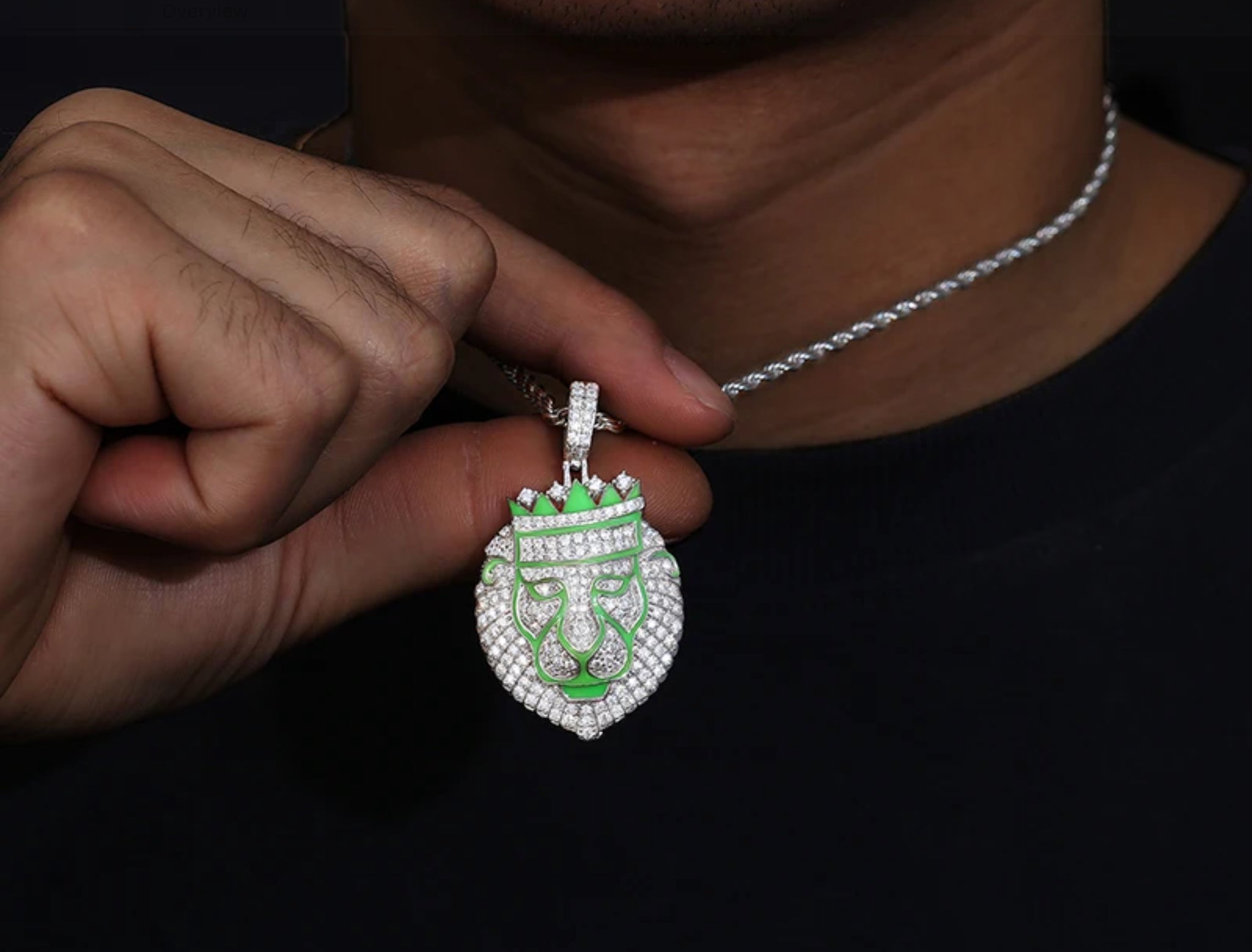 “MONEY TOUNGE, GLOW IN THE DARK” MOISSANITE PENDANT