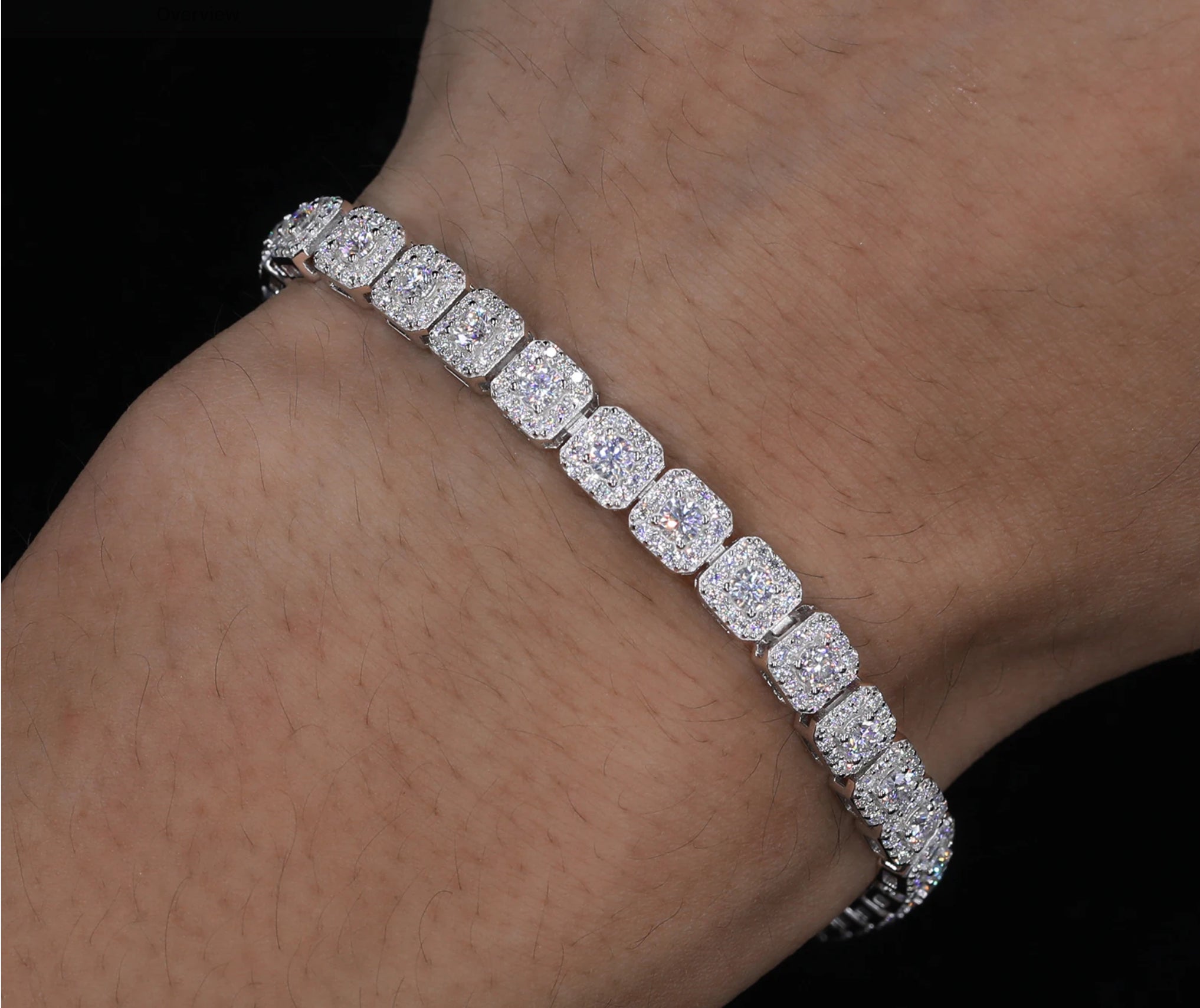 “6MM EMPIRE” MOISSANITE BRACELET- 925 SILVER- VVS1