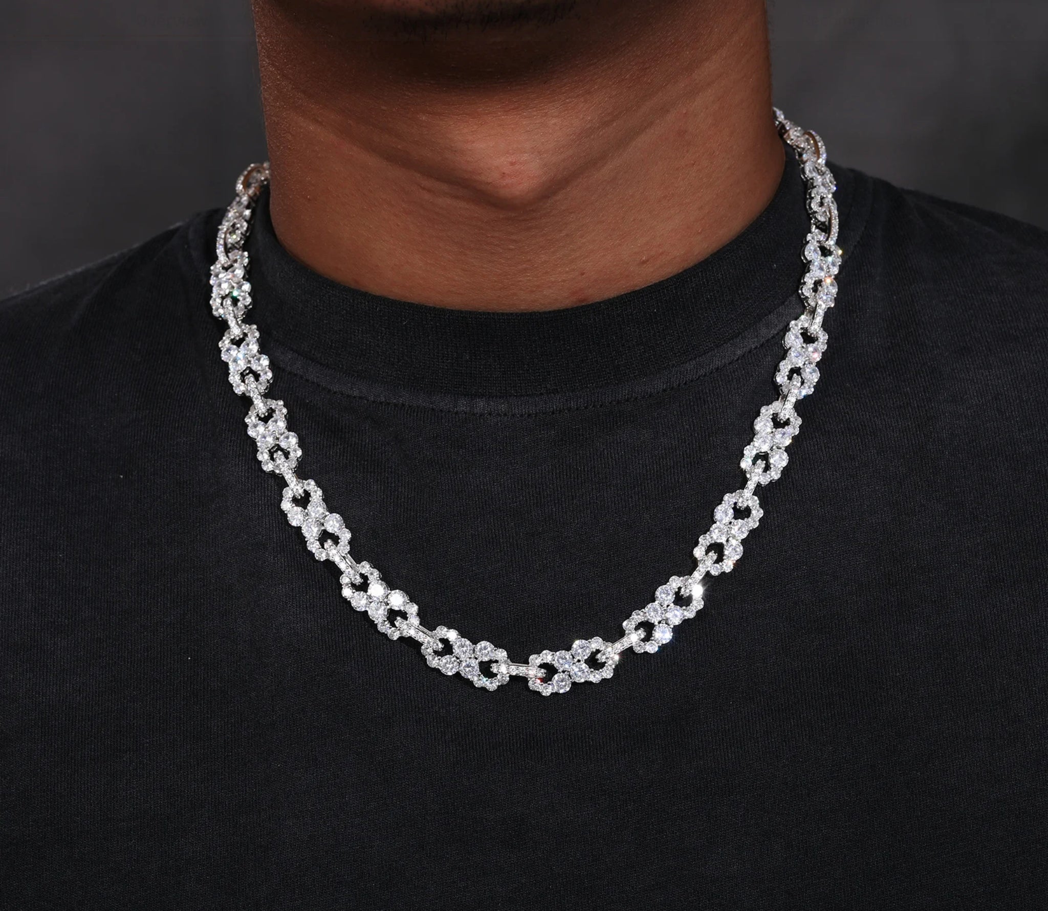 “INFINITY LINK” MOISSANITE CHAIN- 925 SILVER- VVS1